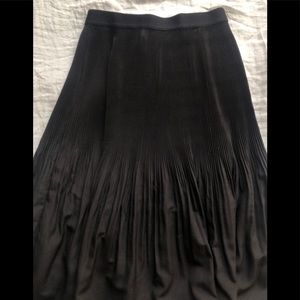 ALLSAINTS black pleated midi skirt